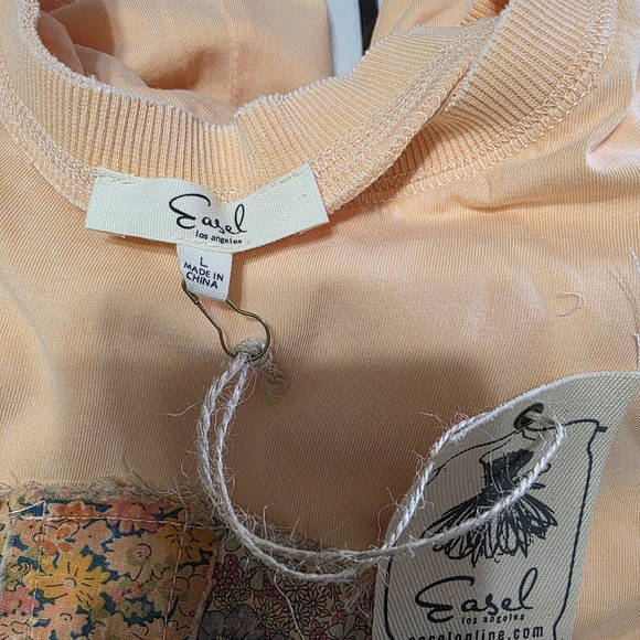 Easel Soft Peach Cotton Dress NWT - Picture 7 of 8